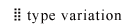type variation