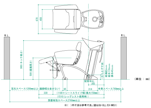 タカラベルモント　NRS-EX-NRS1MS-W 椅子 座面