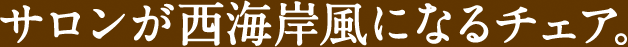 サロンが西海外風になるチェア