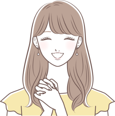 満足そうな女性のイラスト
