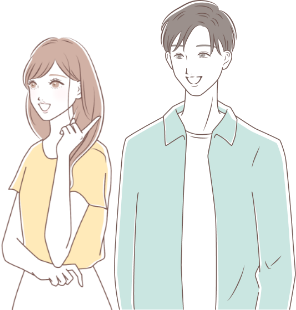 話す女性と男性