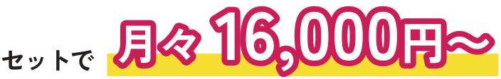 月々16,000円〜